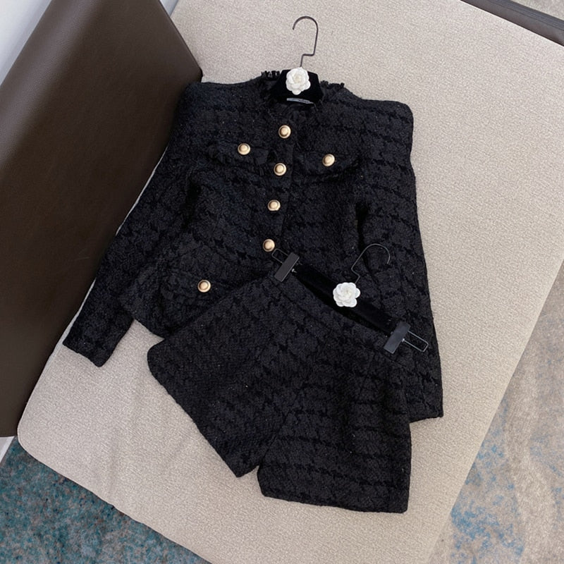 Goldie Tweed Jacket Shorts Set