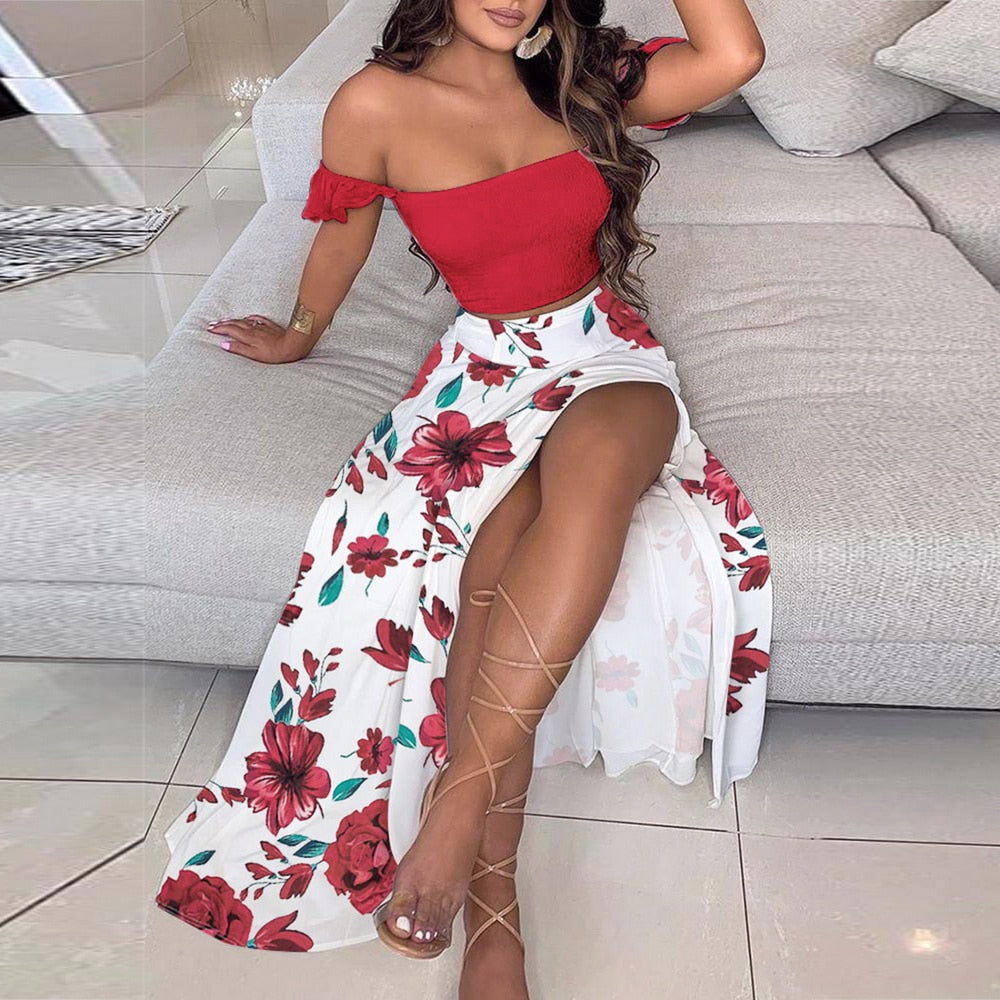 red floral