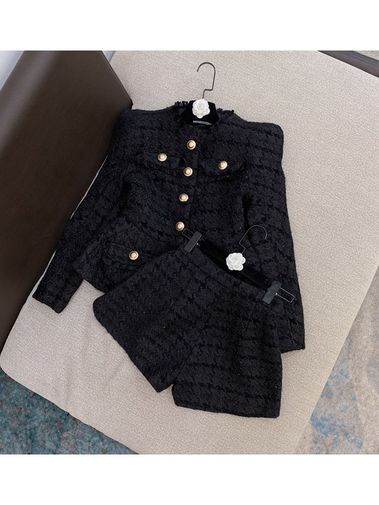 Goldie Tweed Jacket Shorts Set