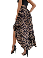 Carly Irregular Leopard Print Skirt A-line Skirt